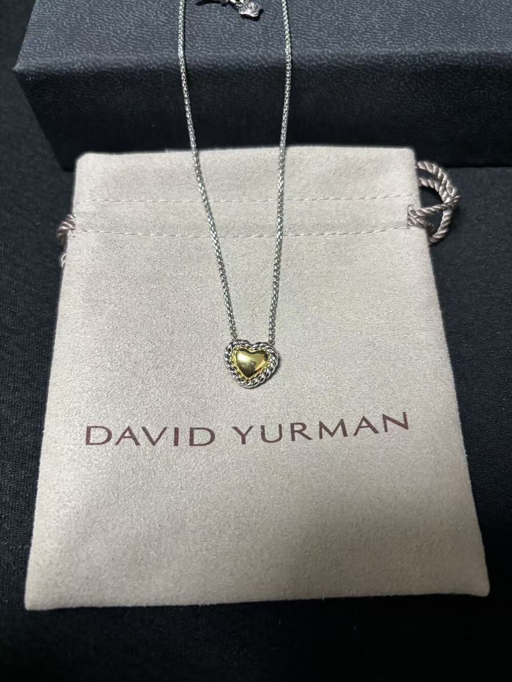 David Yurman Cable Heart Pendant Necklace